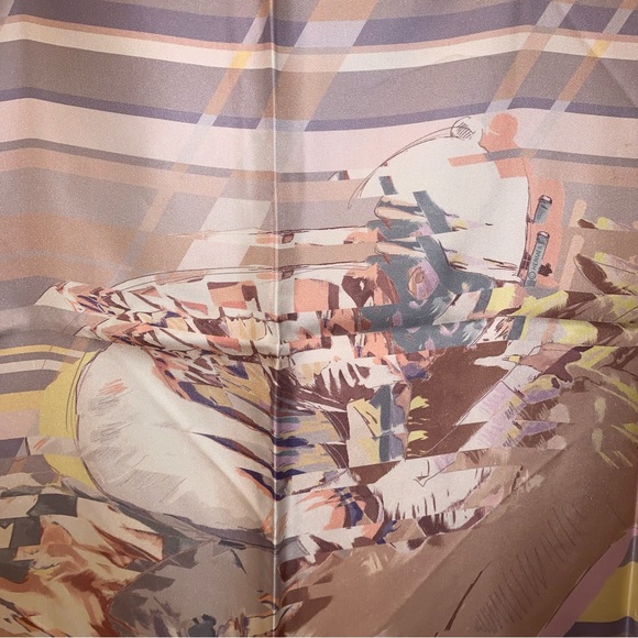 RARE! auth HERMÈS silk twill PHOTO FINISH scarf - Picture 16 of 16
